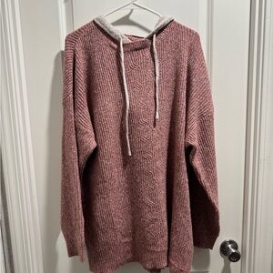 BloomChic Dusty Rose Crewneck Knit Hoodie